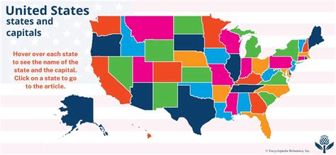 Us Map With Capitals Bản Đồ Mỹ Với Các Thủ Đô