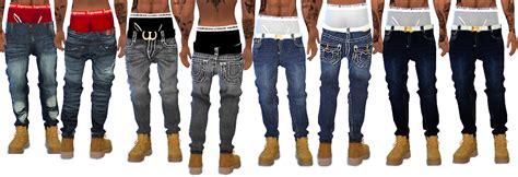 Saggy Jeans Recolor Xxblacksims Sims 4 Afro Hair Mens Outfits Sims 4