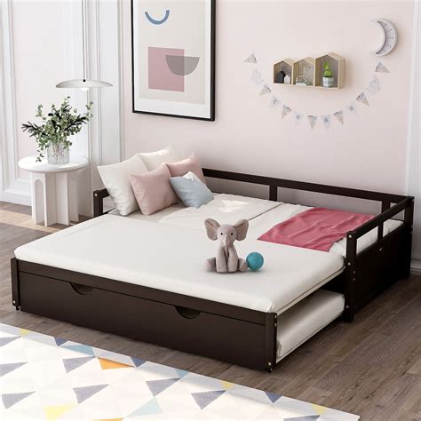 Modernluxe Twinking Expandable Sleeper Daybed With Trundle Walmart