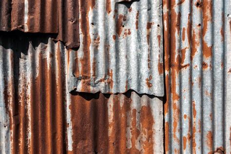 Old And Rusty Zinc Sheet Wall Vintage Style Metal Sheet Roof Texture
