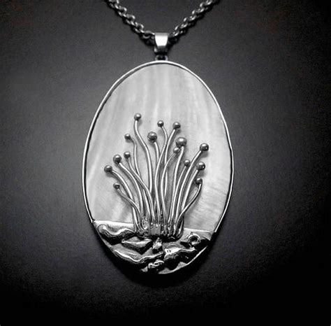 Art Nouveau Necklace Silver Silver Necklace Nature Necklace Etsy