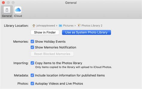 Designate A System Photo Library In Photos Apple Support