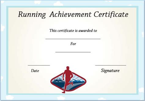 Running Certificate Templates 20 Free Editable Word Inside Running