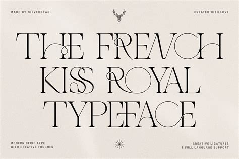 The French Kiss Royal Typeface Fontsera