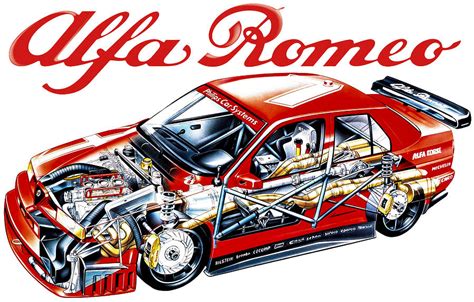 Alfa Romeo 155 V6 Ti DTM Cutaway Car Art Digital Art By Vladyslav