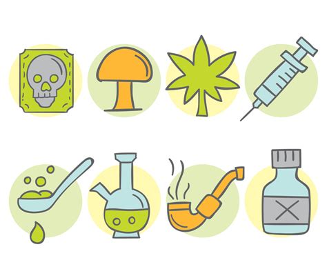 Hand Drawn Drugs Collection Vectors Vector Art And Graphics