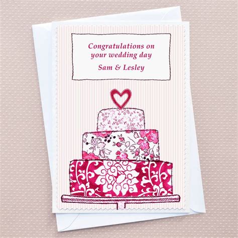 Wedding Cake Personalised Wedding Card By Jenny Arnott Cards And Ts