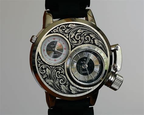 Hand Engraved Wrist Watch Watch Engraving Hand Engraving Mens Luxury