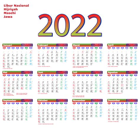 Gambar Gradasi Warna Kalender 2022 Kalender 2022 Kalender Png