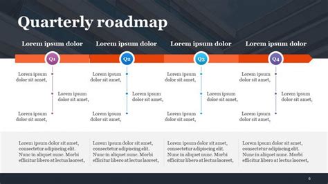 Quarterly Roadmap Powerpoint Template Free Powerpoint Template