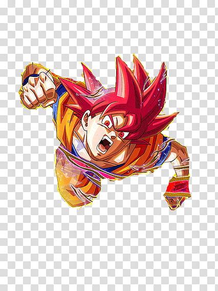 Goku Super Saiyan God Render Aura Transparent Background Png Clipart