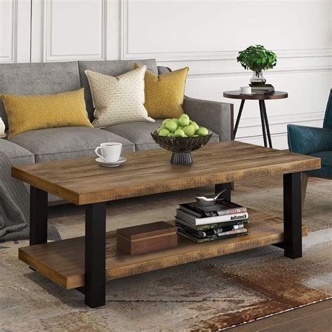 Knocbel Farmhouse Coffee Table For Living Room Sofa Side 2