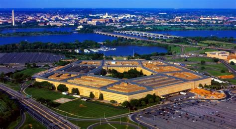 Aerial View Of The Pentagon At Dusk Washington Dc Usa Poster Print By