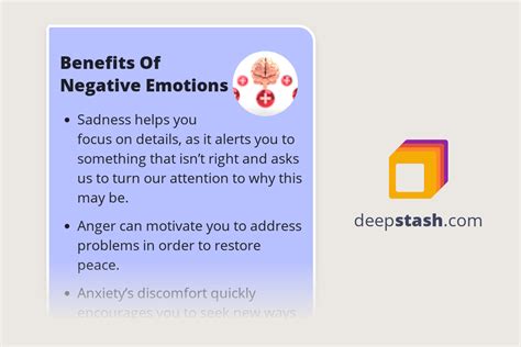 Benefits Of Negative Emotions Deepstash