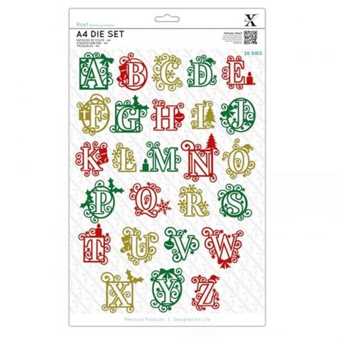 The english alphabet derives from the latin alphabet that is used in many languages around the world. Christmas Alphabet 26 Dies - CraftyArts.co.uk