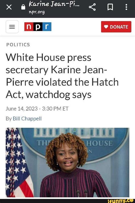 Karine Donate Politics White House Press Secretary Karine Jean Pierre