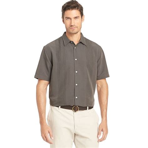 Big And Tall Van Heusen Classic Fit Grid Button Down Shirt Shirts