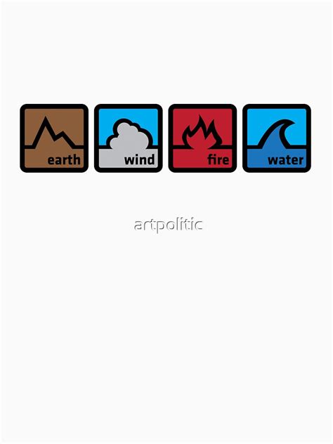 Earth Wind Fire Water T Shirt For Sale By Artpolitic Redbubble