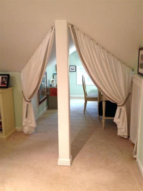 sloped ceiling mount curtain google search attic bedroom decor