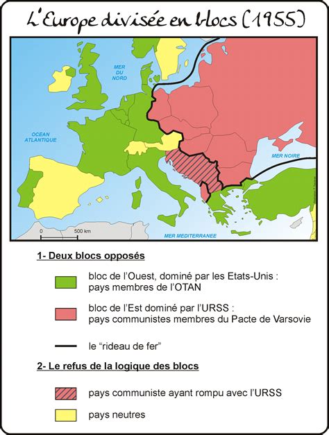 Carte Europe Carte De Leurope Pendant La Guerre Froide