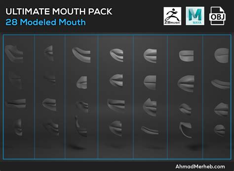 Ultimate Mouth Pack Models Mouths Cgtrader