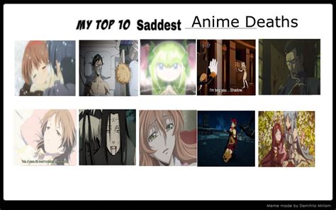 Top 10 Saddest Anime Deaths By Eddsworldfangirl97 On Deviantart