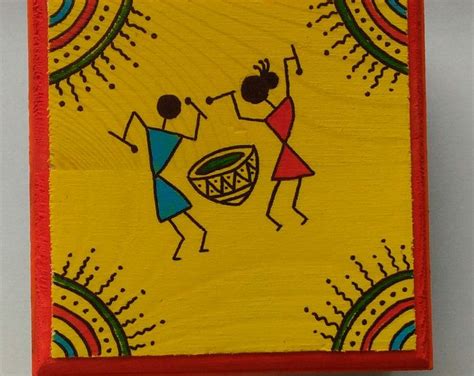 Canvas Warli Painting For Kids Download Free Mock Up