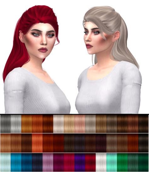 Sims 4 Anto Hair Lina Recolor By Reevaly Mesh By Anto