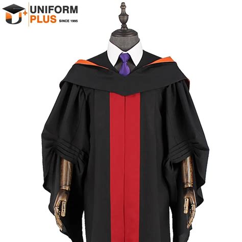 Customized Golden Academic Diploma Graduation Gown And Regalia Robe