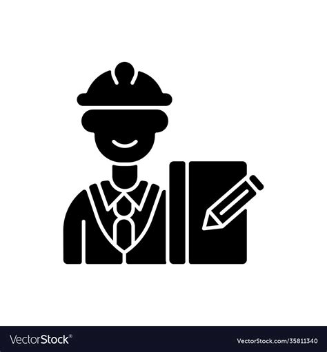 Supervisor Black Glyph Icon Royalty Free Vector Image