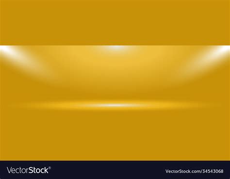 Yellow Panoramic Studio Fon With White Glow Vector Image