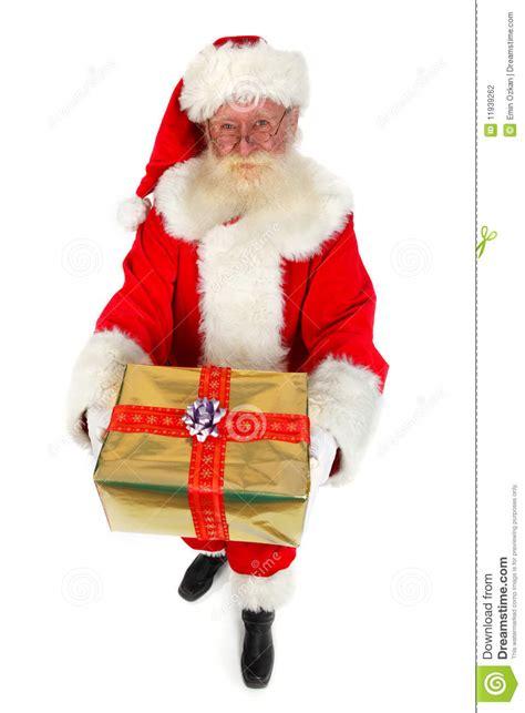 Santa Giving Presents Stock Photo Image Of Peek Looking 11939262