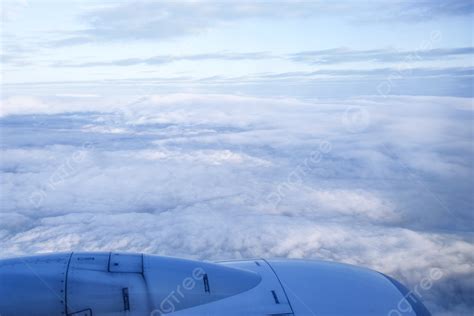 Flying In The Clouds In The Afternoon Background Aircraft Wing