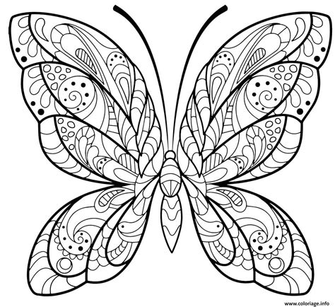 Coloriage Papillon Jolis Motifs 2