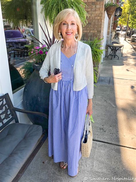 Fashion Over 50 Summer Striped Maxi Dress Southern Hospitality