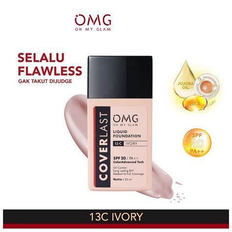 Oh My Glam Coverlast Liquid Foundation Omg Foundation Alas Bedak By