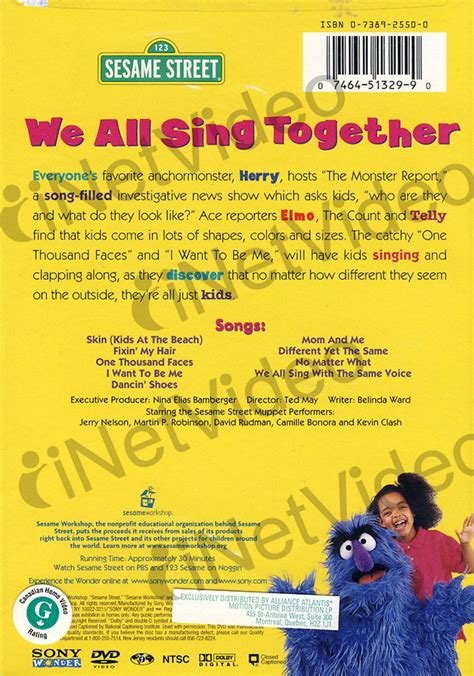 We All Sing Together Sesame Street On Dvd Movie
