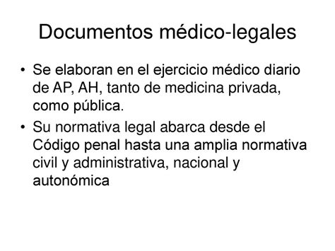 Documentos MÉdico Legales DefiniciÓn Y CaracterÍsticas Ppt Descargar