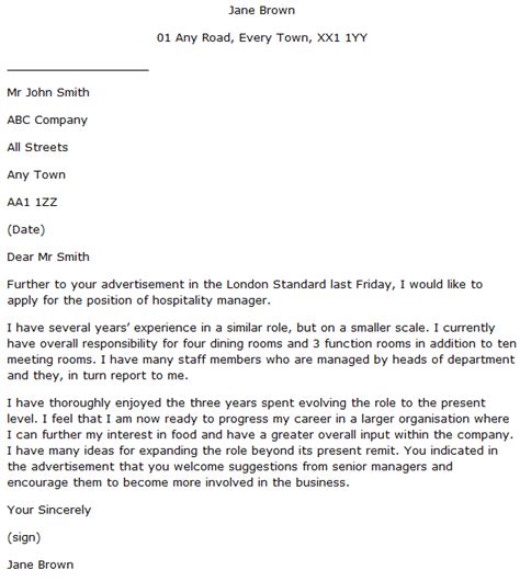 Get inspired by this hospitality cover letter sample to learn what you should write in a cover letter and how it should be formatted for your. Covering Letters - Page 7 of 37 - Learnist.org