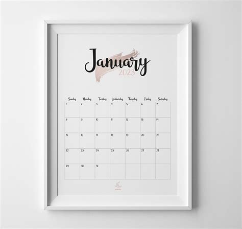 2023 Printable Calendar 2023 Wall Calendar Monthly Planner Etsy Denmark