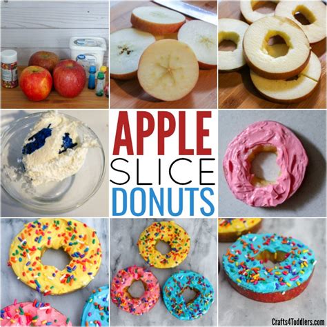 Apple Slice Donuts Healthy Snack Idea For Kids Crafts 4 Toddlers