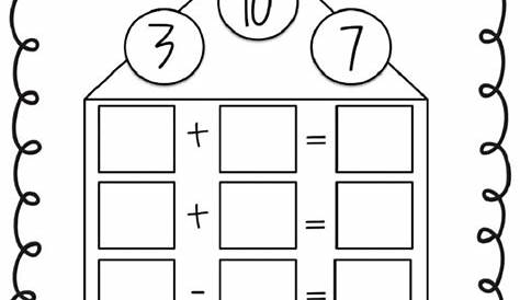 First Grade Fact Family Worksheets Archives | 101 Activity
