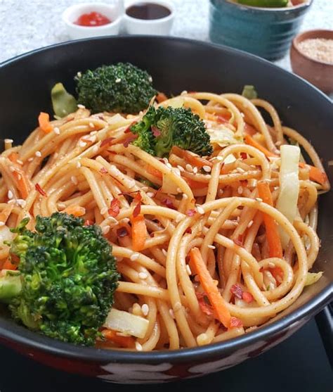 Lo mein noodles (or any long, thin noodle) Vegetable Lo Mein Noodles - InstantPot Recipe - Profusion ...