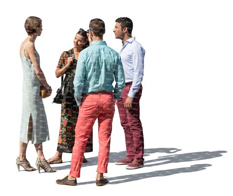 Cut Out Group Of Adults Standing And Talking Vishopper