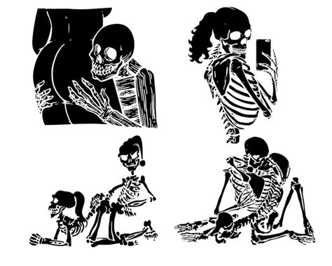 4 Skelette Clipart SVG Sex Positionen SVG Kamasutra PNG Etsy De