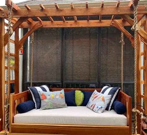 Custom Porch Swing Bed Mattress Cushion Cover Sunbrella Fabric Etsy
