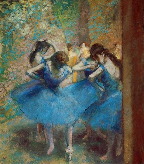 Dancers In Blue Degas Painting Reproduction 2851 Topofart