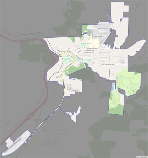 Map Of Myrtle Creek City