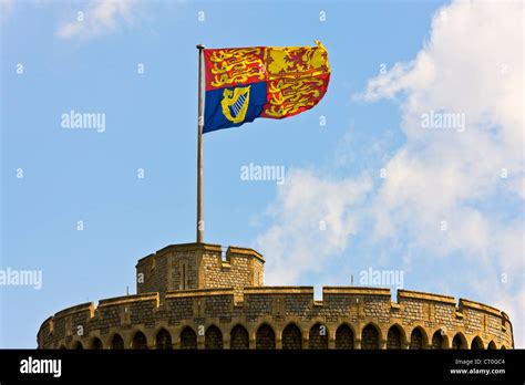 Special Large Ceremonial Royal Standard Flag Flying From The Round