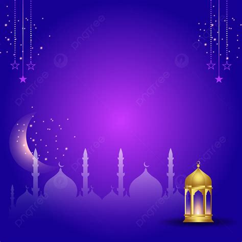 Empty Islamic Ramadan Background With Ramadhan Golden Lantern And